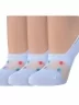 Комплект из 3 пар женских подследников LORENZLine, 3-И30, ГОЛУБЫЕ