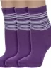 Комплект из 3 пар женских носков Альтаир, 3-С46, ФИОЛЕТОВЫЕ