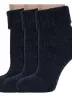 Комплект из 3 пар женских шерстяных носков RuSocks (Орудьевский трикотаж) ЧЕРНЫЕ (3-Ж-195)