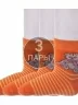 Комплект из 3 пар детских махровых носков Брестские (БЧК), 3-14С3060, рис. 098, ОРАНЖЕВЫЕ