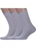 Комплект из 3 пар носков с анатомической резинкой Альтаир, 3-С198, СВЕТЛО-СЕРЫЕ