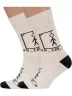 Комплект из 2 пар мужских носков MSCLUB №М42, 2-nm-451, КРЕМОВЫЕ, "Виселица"
