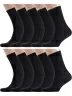 Комплект из 10 пар мужских носков ХОХ, 10-X-3R15, ЧЕРНЫЕ