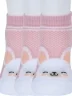 Комплект из 3 пар детских носков Гамма, 3-С1649, рис. Зайчик, ПЫЛЬНАЯ РОЗА